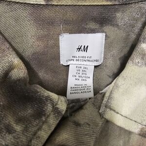 H&M denim fatigue shirt jacket